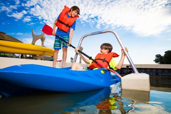 Wave Armor Blue Cruizer Kayak Launch and Kayak Assist Lifestyle