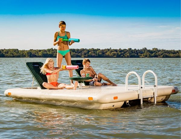 Wave Armor Otter Island Swim Raft with Kids Lifestyle