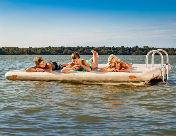Wave Armor Otter Island Swim Raft with Kids Lifestyle