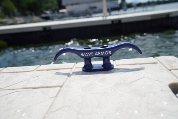 Wave Armor Blue Aluminum Dock Cleat