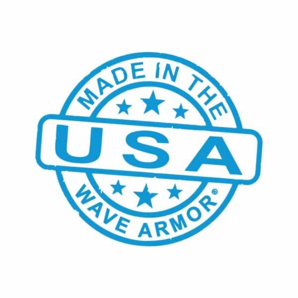Wave Armor Blue Made in the USA Logo
