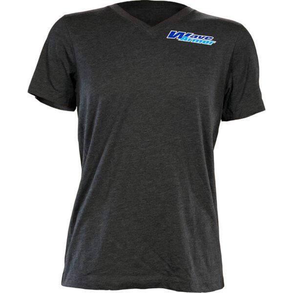 Wave Armor Gray V-Neck T-Shirt Front