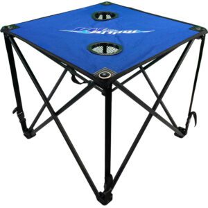 Wave Armor Blue Foldable Small Table with Carrying Case