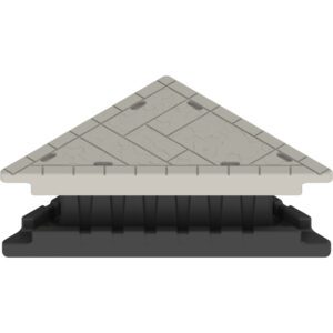 Wave Armor 40" Corner Gusset Dock Section installs with H-Beam Connector ISO View