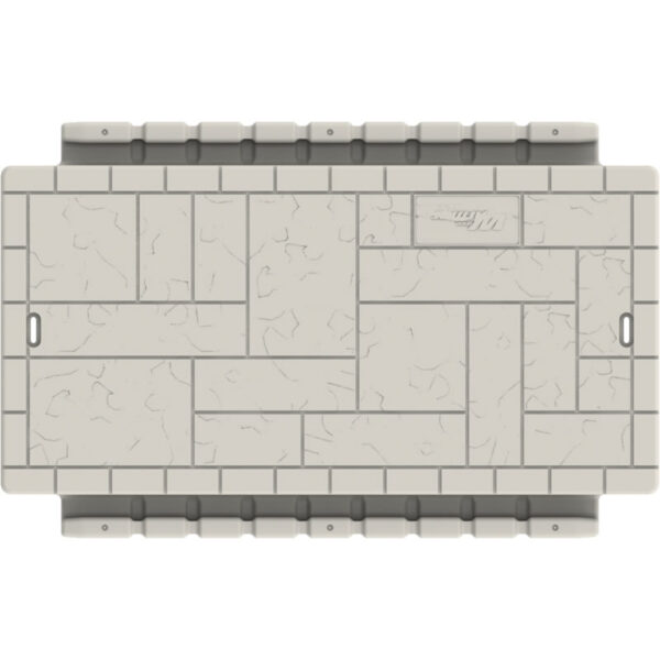 Wave Armor 30" x 60" Dock Bridge Section with Molded-in H-Beam Connection Top View