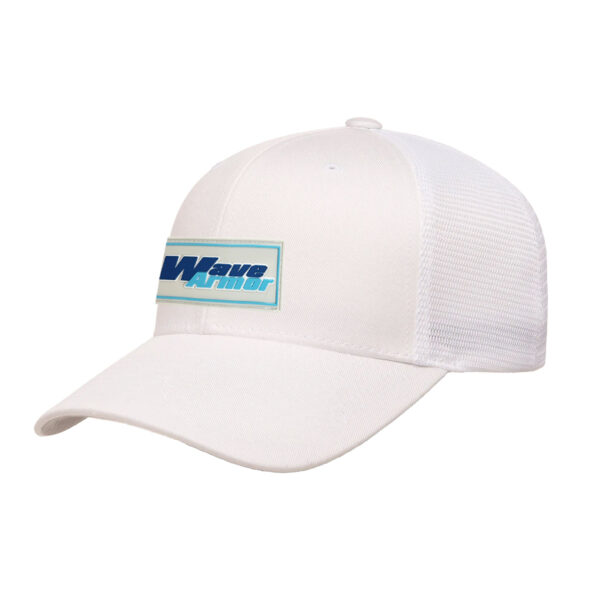 Wave Armor White Flexfit 110 Mesh Hat with PVC Patch