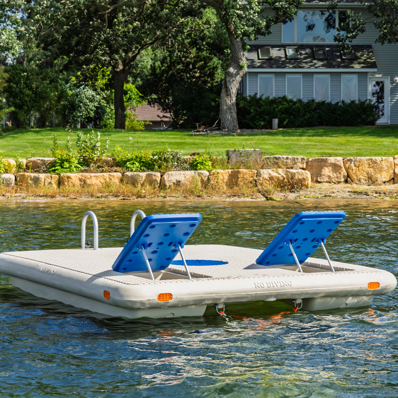 Otter Island Swim Raft - Wave Armor - Floating Docks