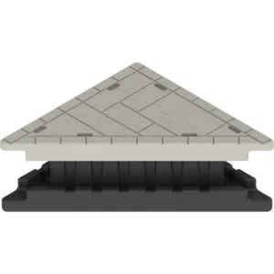 Wave Armor 40" Corner Gusset Dock Section installs with H-Beam Connector ISO View