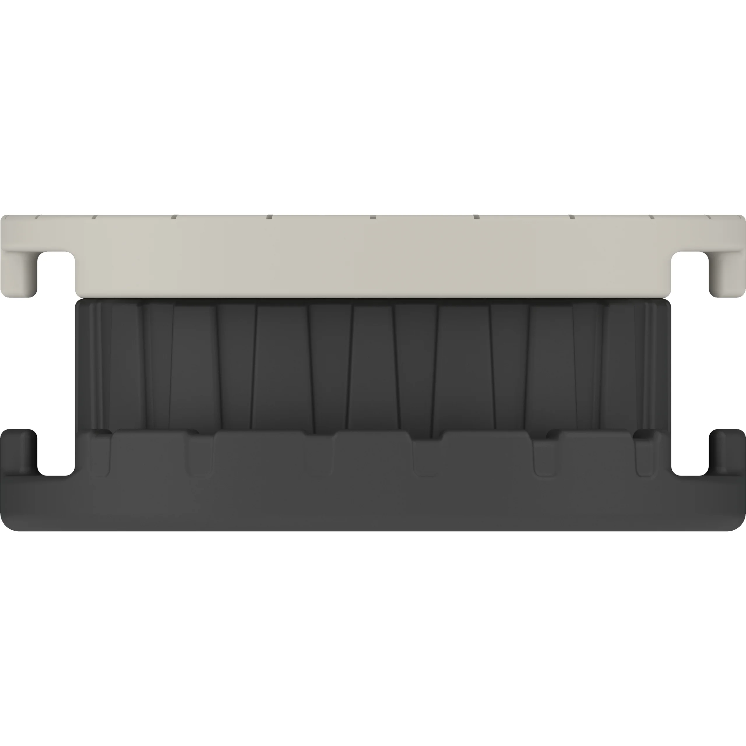 Wave Armor 40" Half Round Dock Section for Wave Dock Front View